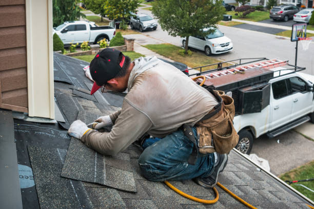 Professional Roofing technician working in Hackettstown, NJ